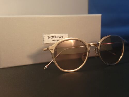 Thom Browne TB-110-C-T-GLD-48 New York Sunglass Gold Mirror Thom Browne TB-110-C-T-GLD-48 New York Sunglass Gold Mirror