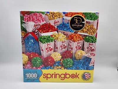  Technicolor Treats Popcorn SPRINGBOK 1000 Piece Jigsaw Puzzle 24x30 New Sealed