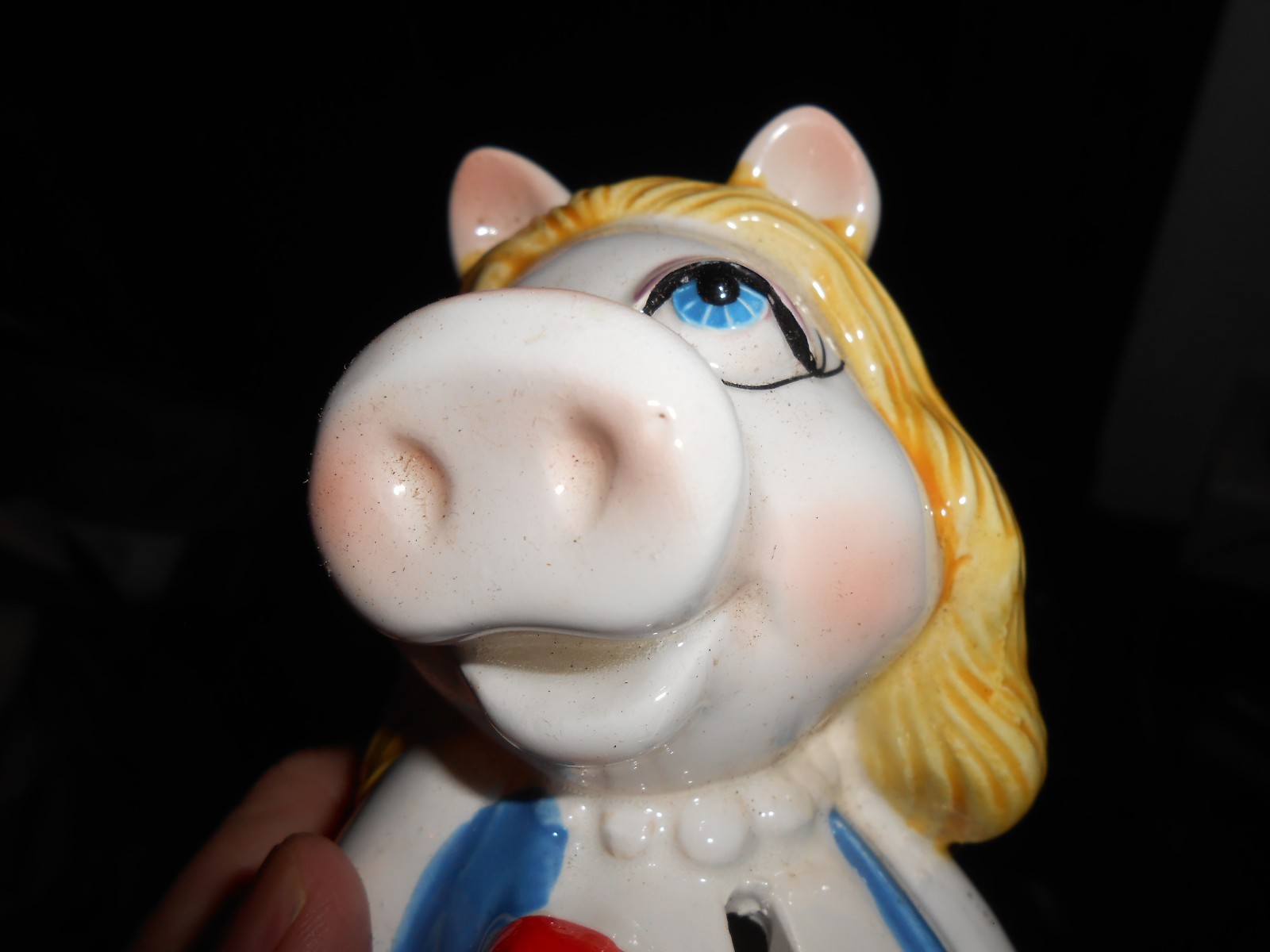 Vintage MISS PIGGY BANK - hand painted ceramic SIGMA made in