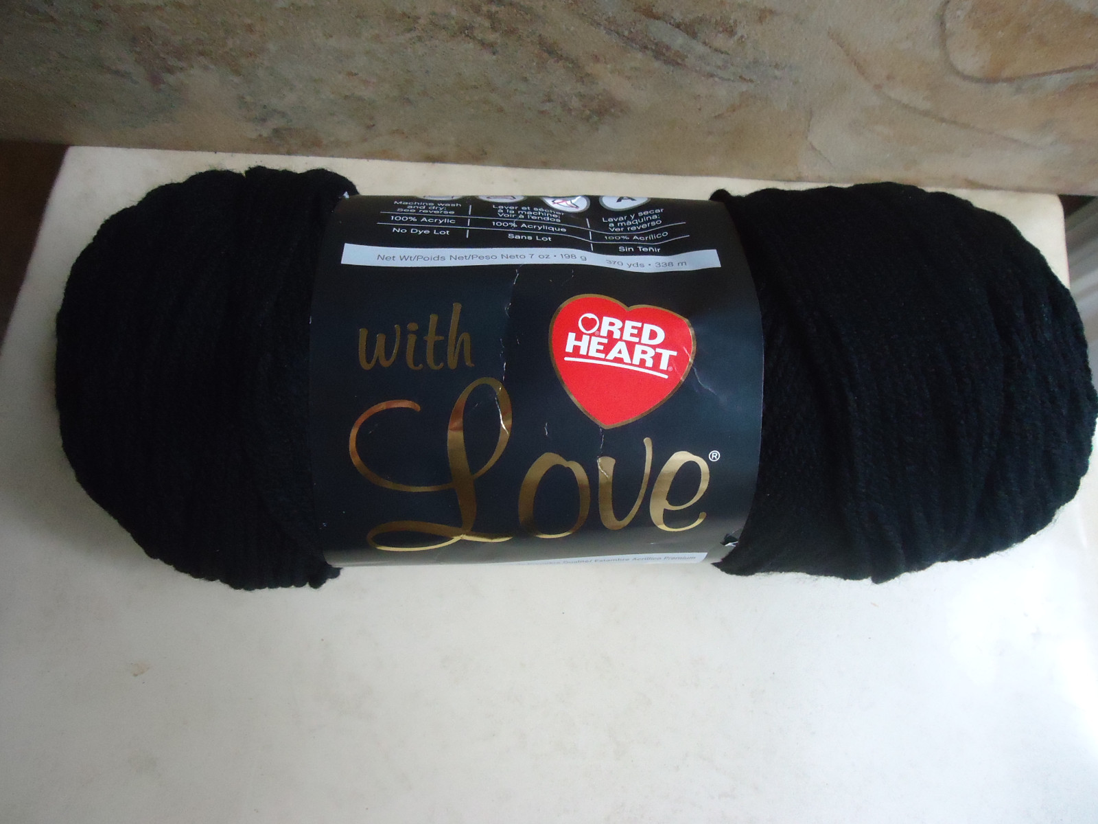 Crafts Red Heart with Love Yarn 370 yds Black #4 New | eBay