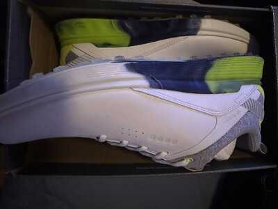 Ecco M Golf S-Three Spikeless Shoes, White/LimePunch, Men's US 8-8.5/ EU 42