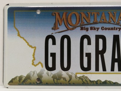 Montana License Plate Pair GO GRANI Vanity Plate, Personalized License Plate