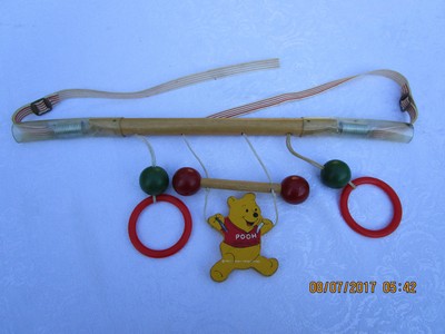 Vintage Winnie the Pooh Baby Infant Crib Toy Pooh Bear~Hanging Toy