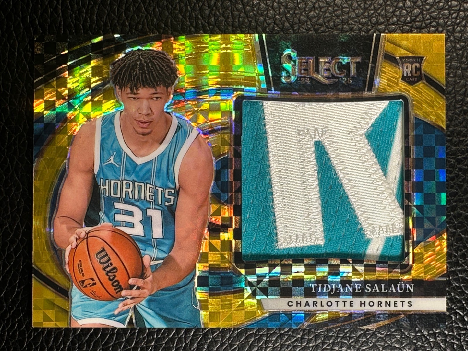 2024 Panini Select Gold Power Prizm Tidjane Salaun 9/10 Patch RC Rookie