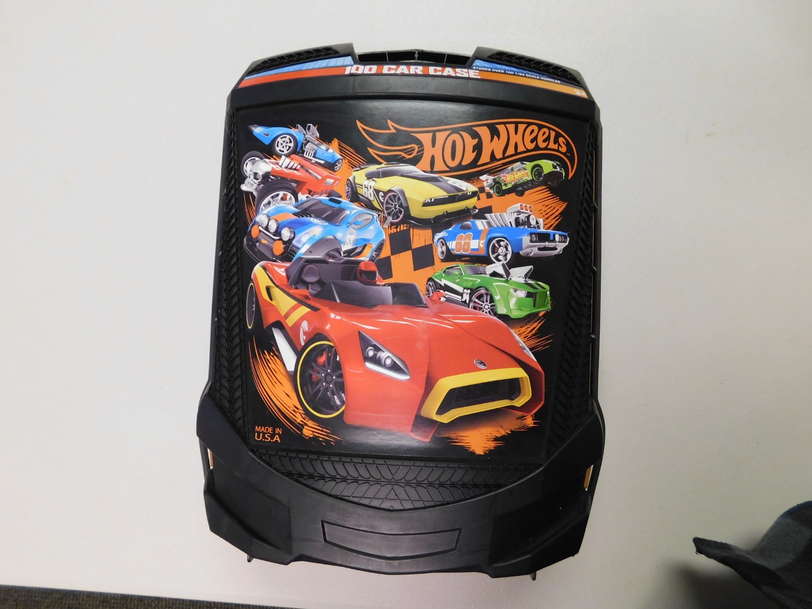 Hot Wheels 100 Car Toy Carrying Case Box Storage Handle Tote Roller w/30 CARS+