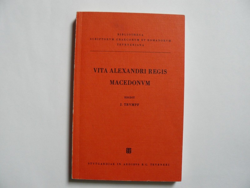 Vita Alexandri Regis Macedonum, Ed. J. Trumpf, Bibliotheca