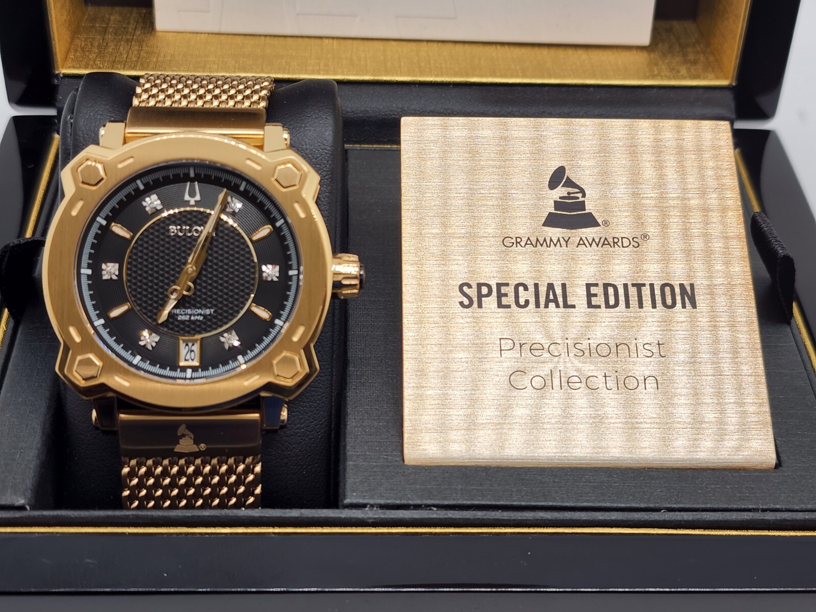 Pre-owned Bulova Precisionist Grammy Special Edition 97p124 Women's Watch