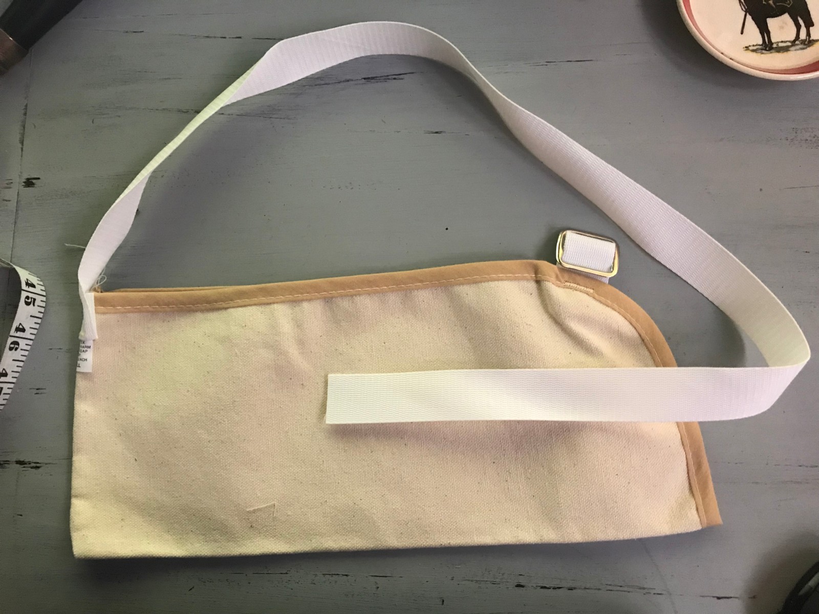 2 - Small Adult Pouch Arm Sling Right Or Left Beige Adjustable - made in USA