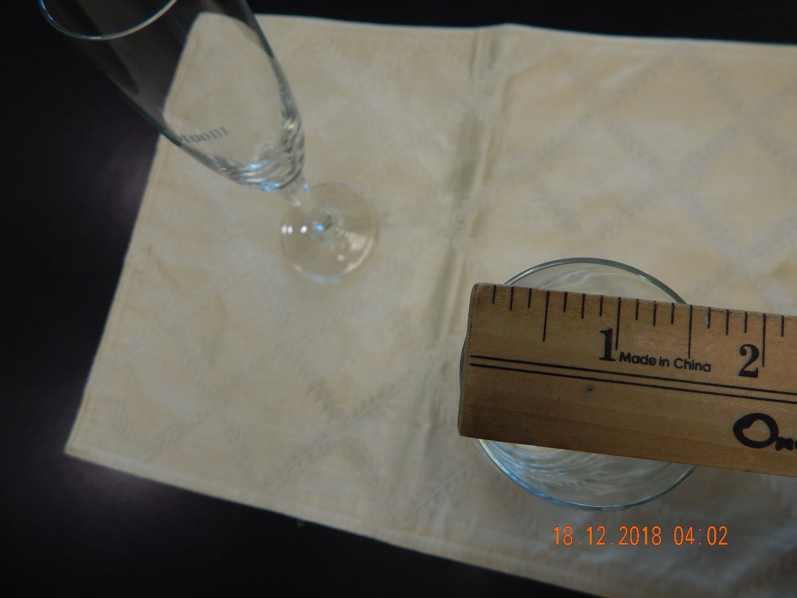 Vintage Bride and Groom lettered wedding toast champagne glasses