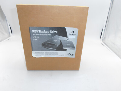 New Iomega REV USB Removable External Hard Disk Drive 35 GB Disk -Factory Sealed