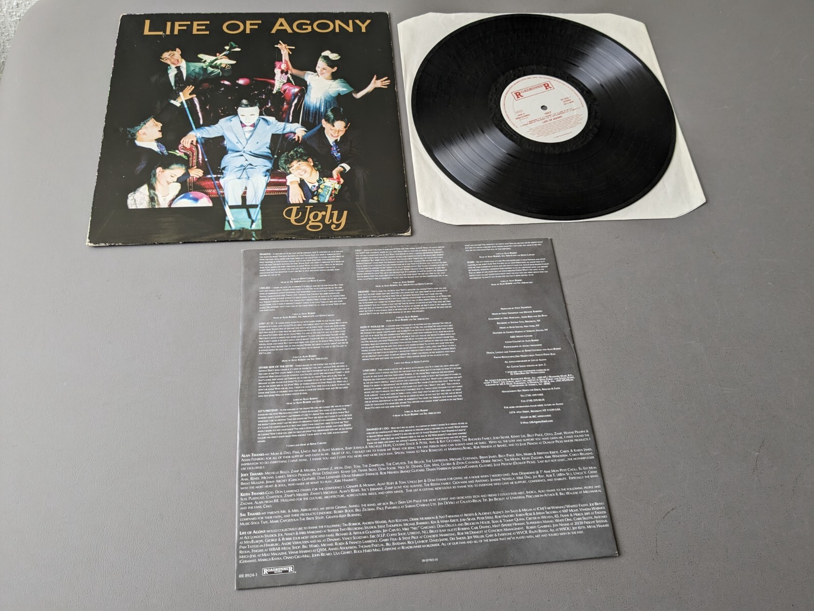 LIFE OF AGONY original Vinyl LP Ugly (1995 Roadrunner