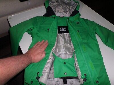 DC Shoes Servo Boys Hooded Snowboard 10k Jacket Kelly Green Size Medium