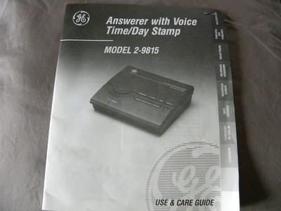 GE Answering Machine - Model 2-9815