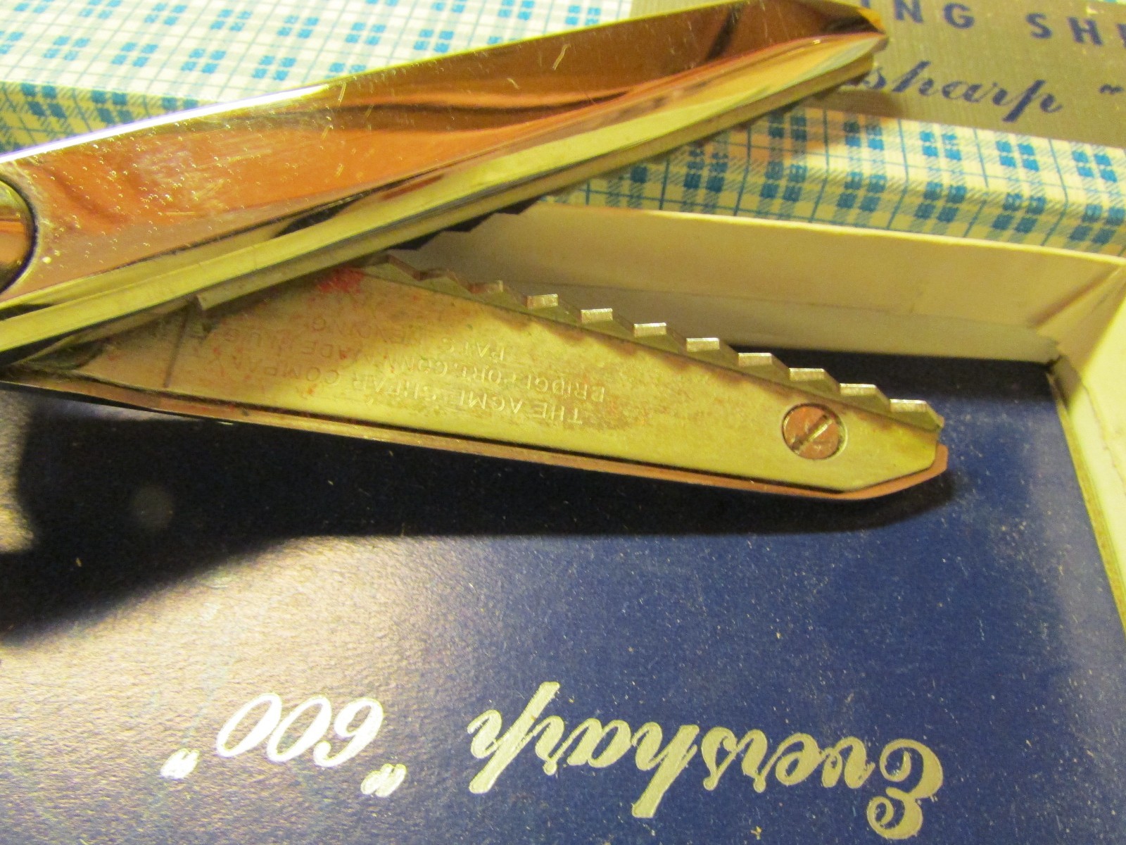 ACME EVERSHARP '600' Pinking Shears Vintage Ultra Light Original Box