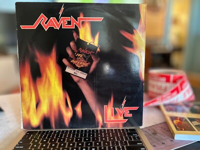 Raven - Live At The Inferno -EX/VG++ 1984 NWOBHM Metal Rock Megaforce 1ST Vinyl