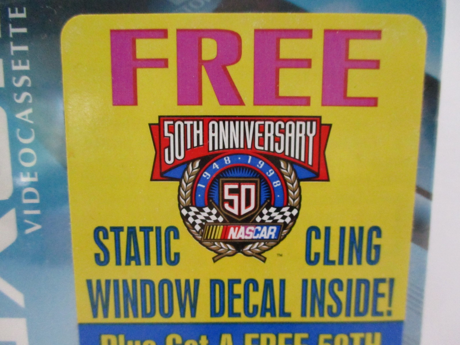 4 PACK Maxell VHS Video Cassette GX Silver T-120 6 Hour Tape Nascar Window Cling