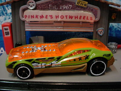 2015 DEMOLITION DERBY Exclusive BYE FOCAL II Green/Orange/Tan LOOSE Hot Wheels