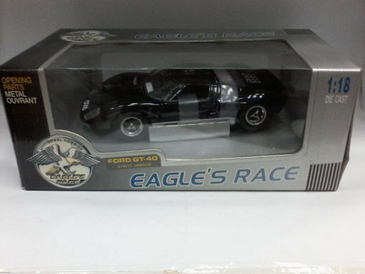 WOW EXTREMELY RARE Ford GT40 MkII 7.0L 485HP 1966 Black 1:18 Eagle''s Race-Exoto