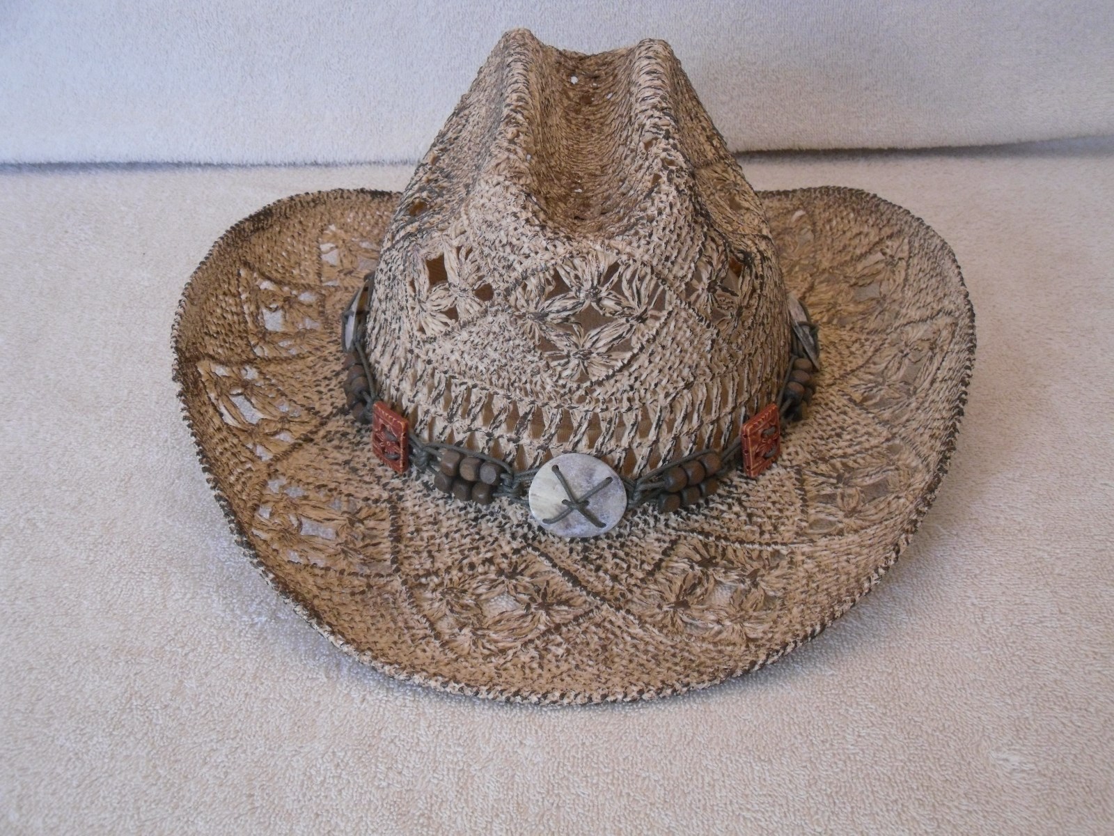 Sun 'N' Sand Summer Beach Western Hat 7 3/8 - 7 1/2  Mexico
