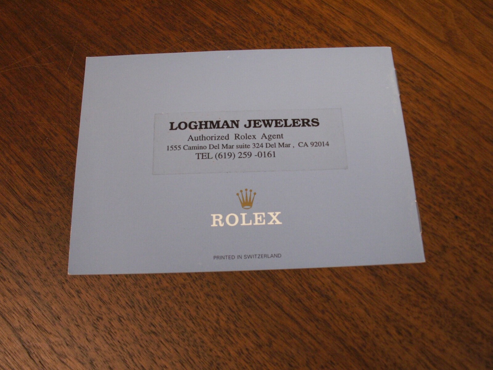 Rolex Yacht-Master Manual Booklet 1993 