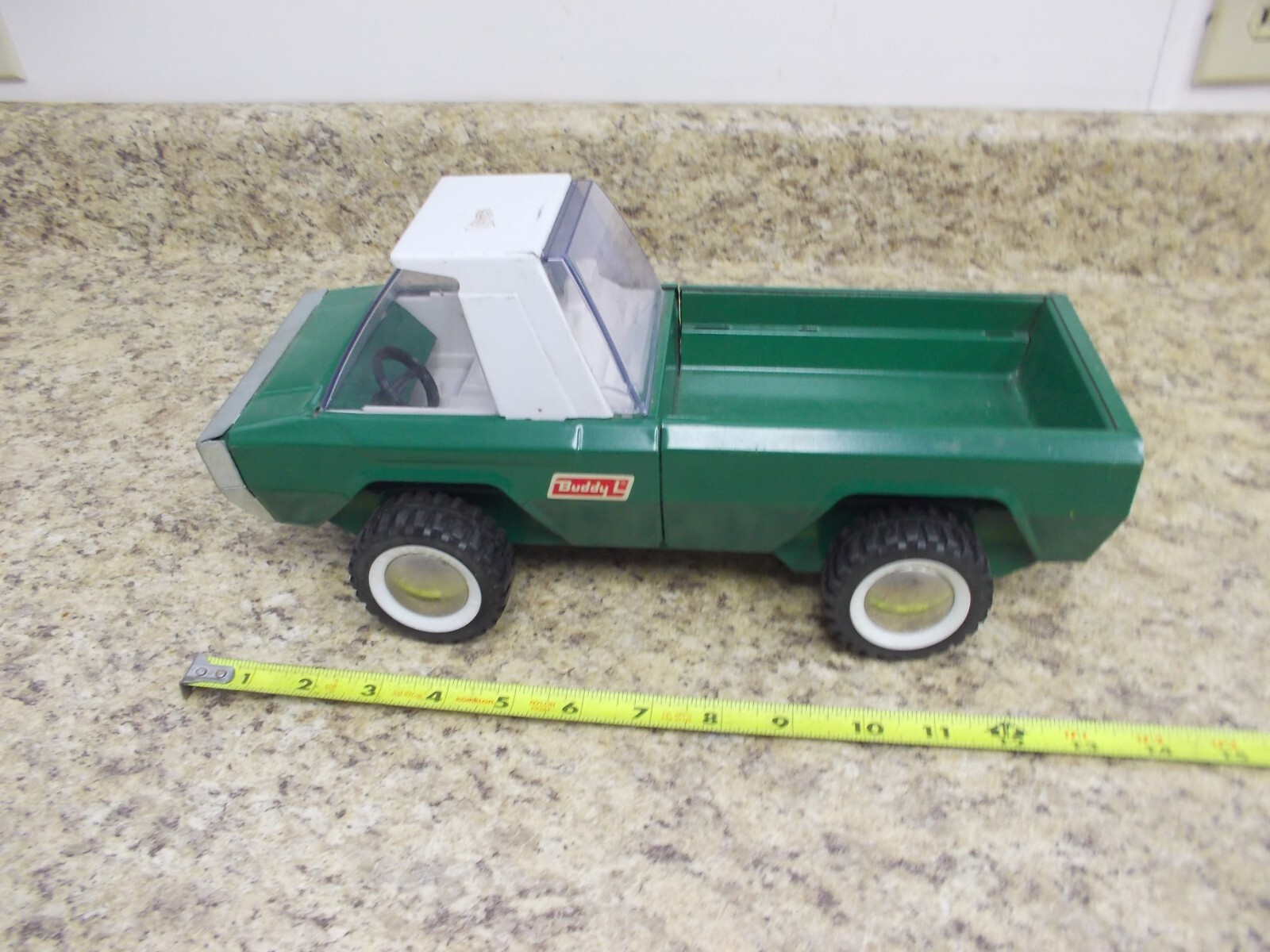 Vintage Press Steel NICE ORIGINAL Buddy L Pickup Truck Green Vintage Press Steel NICE ORIGINAL Buddy L Pickup Truck Green
