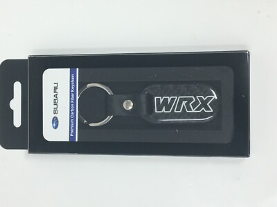 Subaru WRX Logo Carbon Fiber Keychain fob Impreza Legacy Outback STi OEM Genuine
