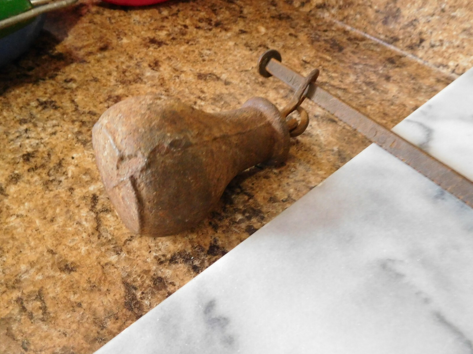 Vintage Rogers 1800's Buffalo Hide Fur Trapper Scale Primitive Iron Marked NR