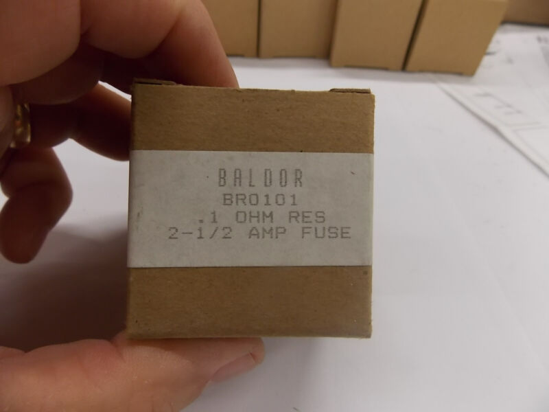 New  Baldor Resistor Fuse Kit BR0101 0.1 Ohm Resistor 2-1/2A Fuse  2F5