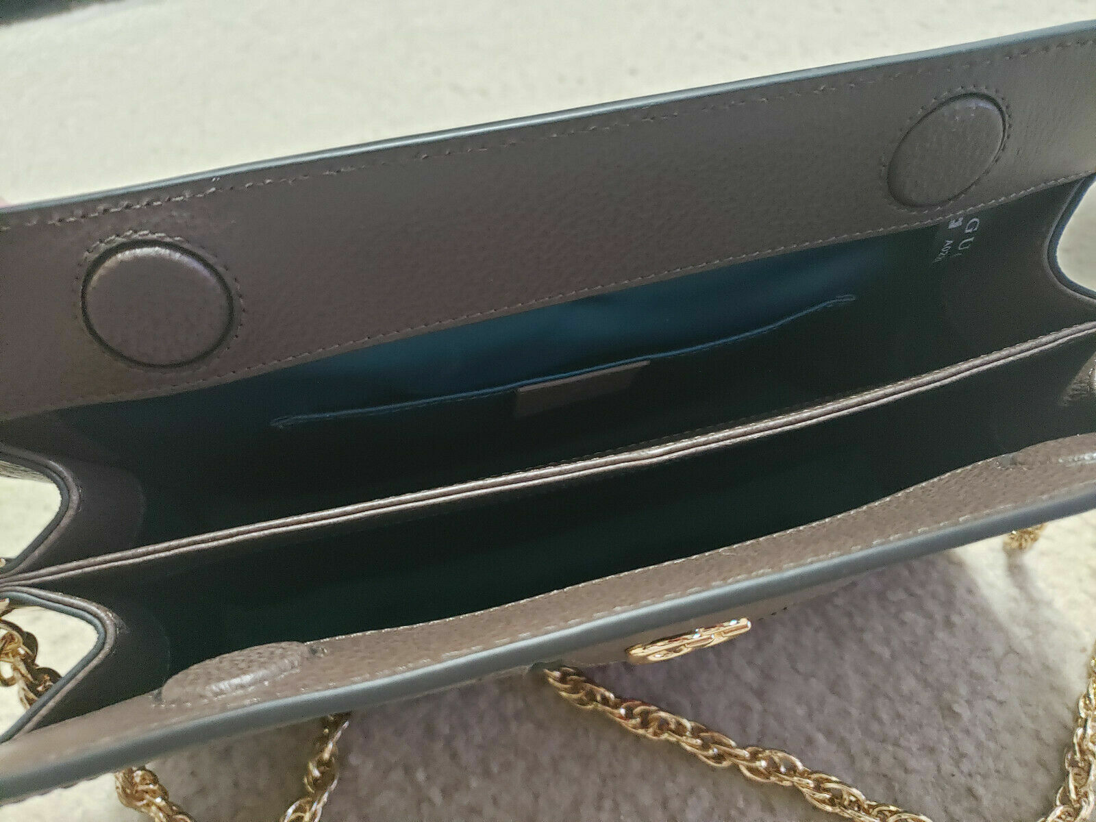 AUTHENTIC GUCCI OPHIDIA SMALL CHAIN SHOULDER BAG CANVAS SUPREME BEAUTIFUL