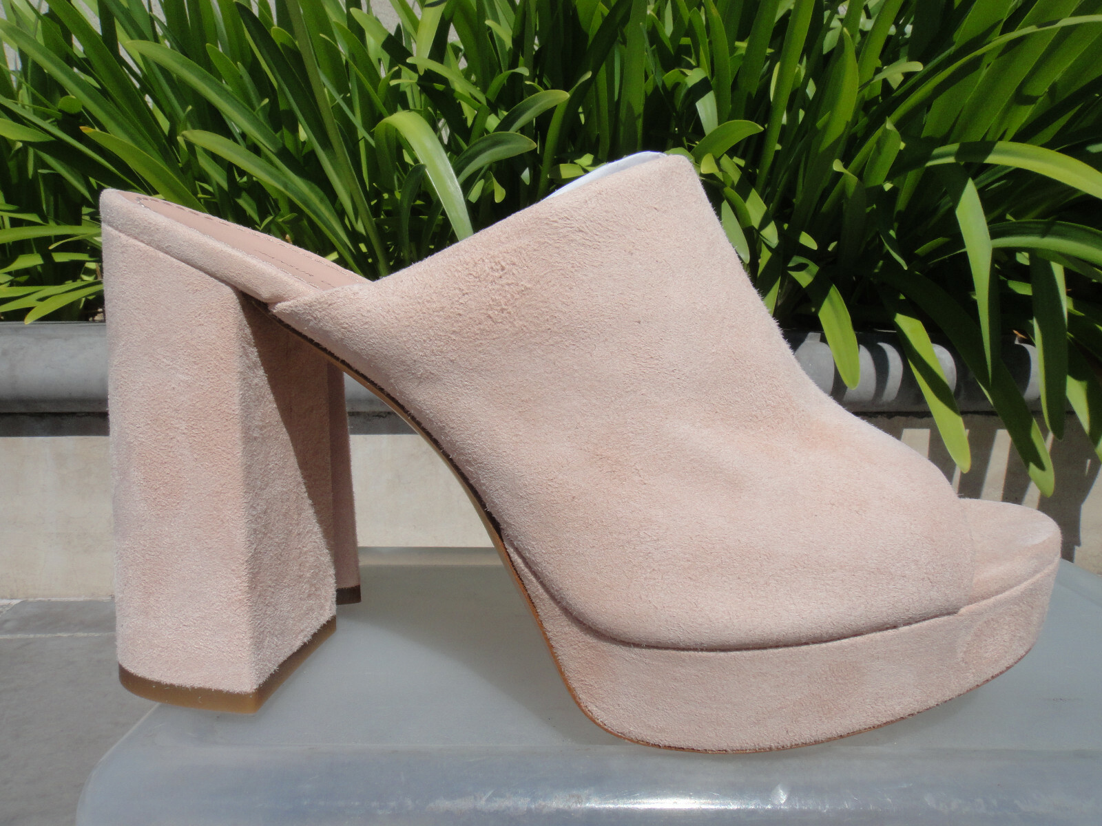 Pre-owned Mansur Gavriel Platform Mule 100mm Heel Rosa(lt Pink) Eur39 Or 40 Msrp$625, In Rosa (lt Pink)