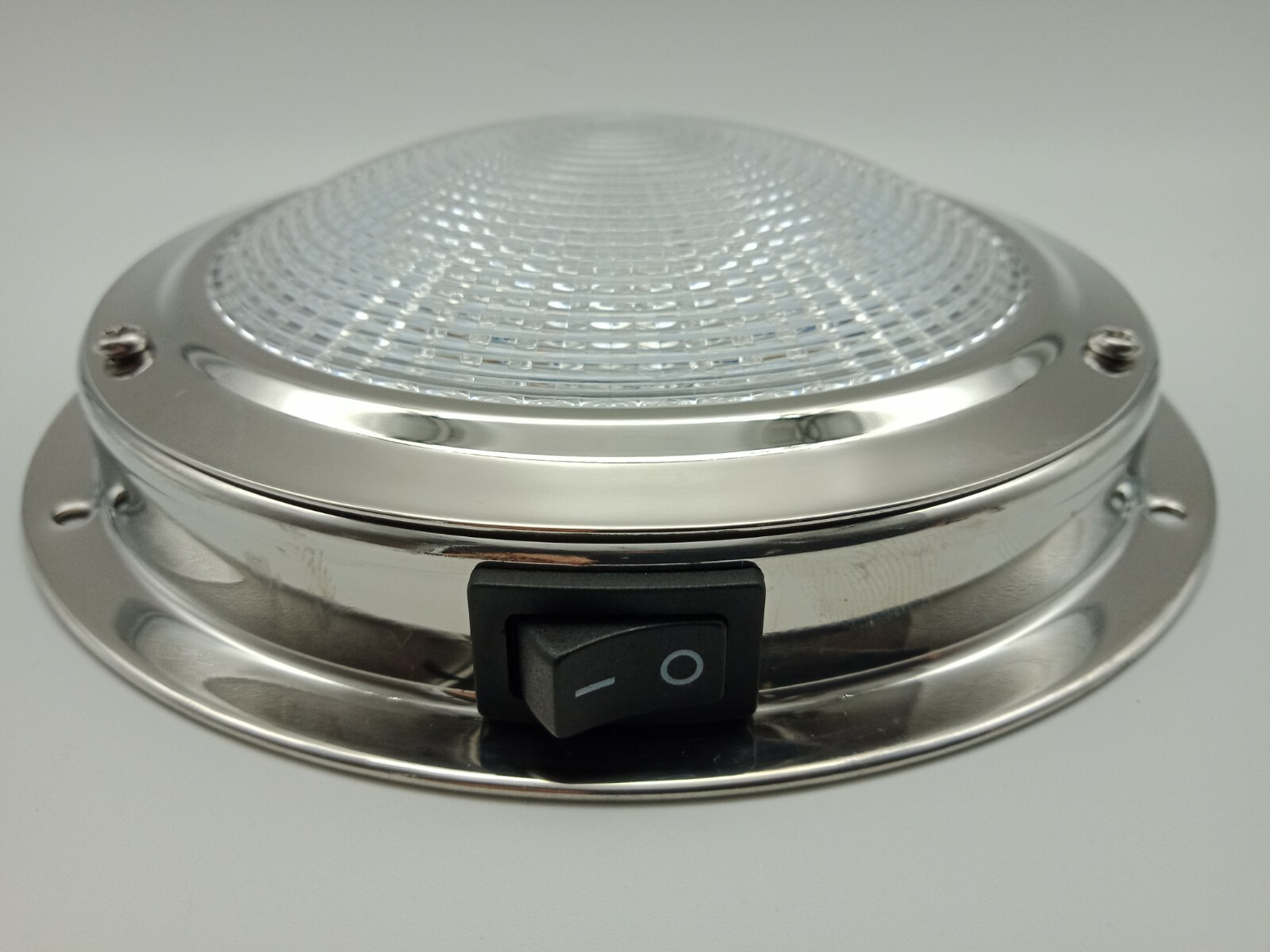 12 Volt LED Dome Light Stainless Steel Caravan Or Boat 140MM Diameter