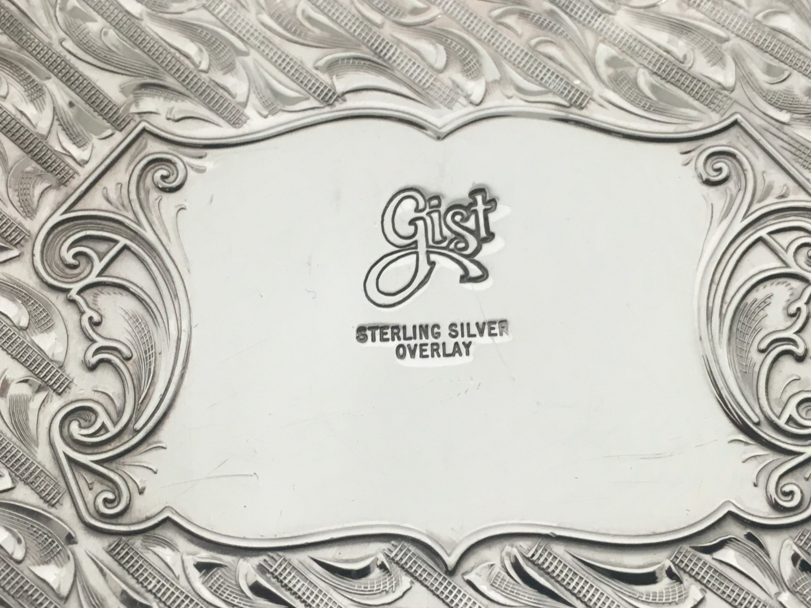 GIST CHAMPION REINING HORSE BUCKLE STERLING SILVER