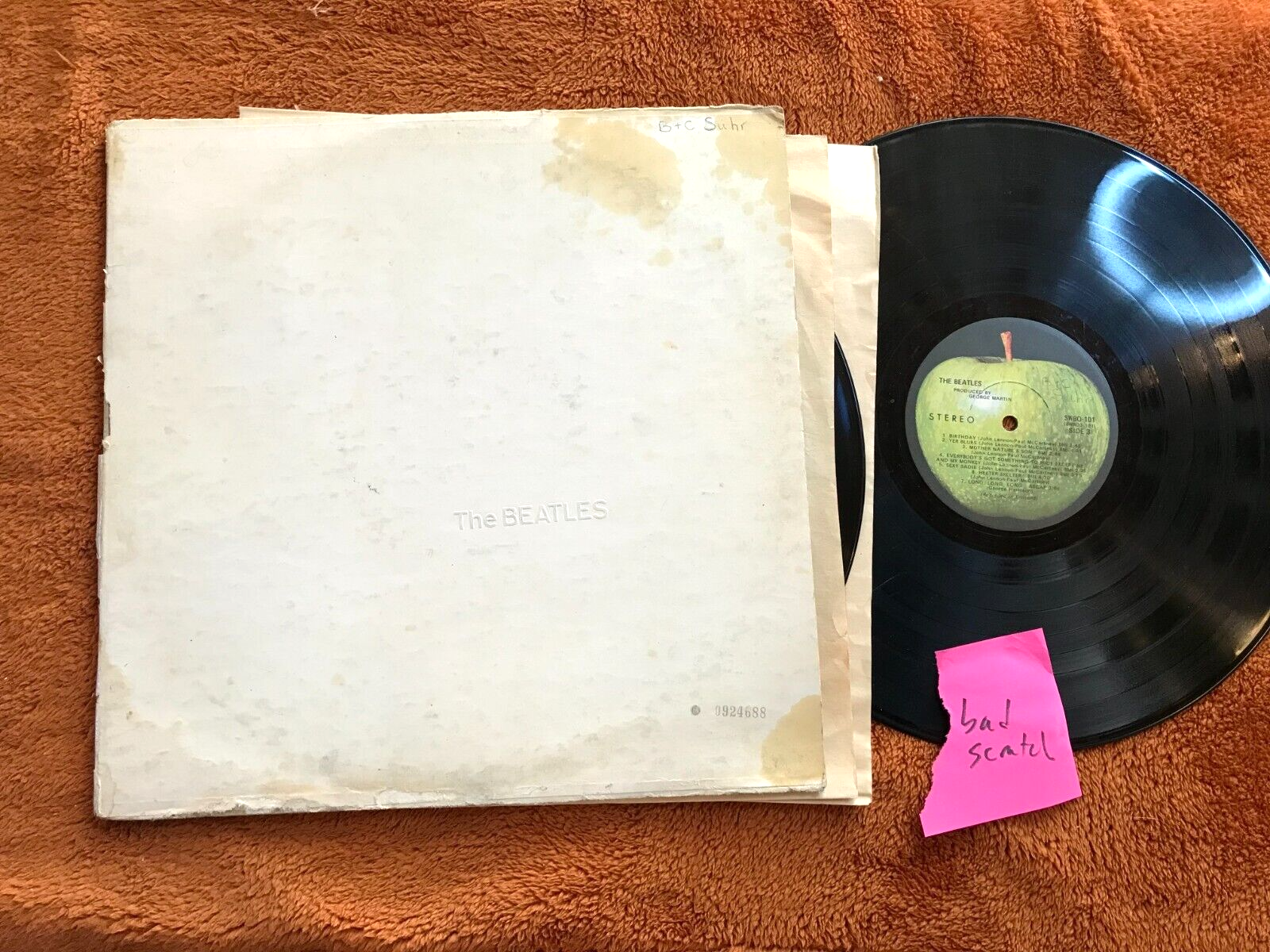 THE BEATLES ホワイトアルバム SWBO-101 2枚組 レコード THE BEATLES “WHITE ALBUM” 1968 SWBO-101 FIRST PRESS SCRANTON
