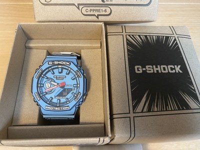Pre-owned Casio G-shock Manga Theme Ga-2100mng-2ajr Blue Watch Box Jpn
