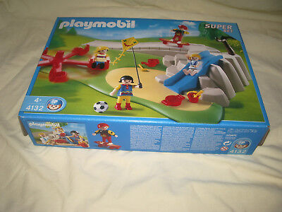PLAYMOBIL 4132 SUPER SET AIRE DE JEU TOURNIQUET TOBOGGAN PISTE SKAT ETAT NEUF