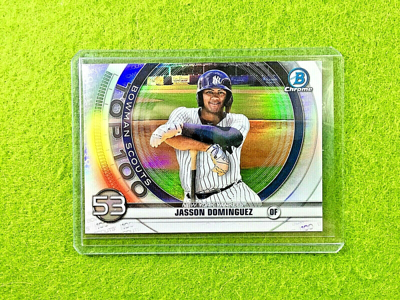 JASSON DOMINGUEZ BOWMAN CHROME ROOKIE CARD PRIZM NY YANKEES JASSON DOMINGUEZ BOWMAN CHROME ROOKIE CARD PRIZM NY YANKEES