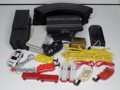 Tyco Slot Car Lot 50+ Pieces Track Curved Straight HO Scale Accessories Control