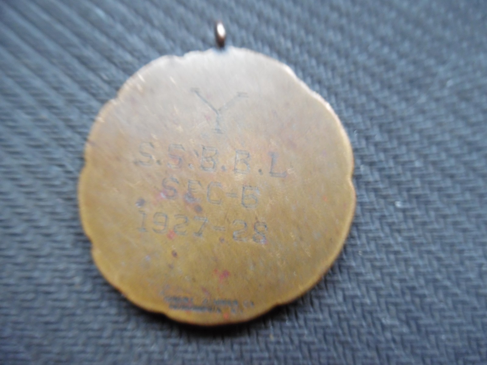Vintage Basketball medal. Bronze 1927.  084
