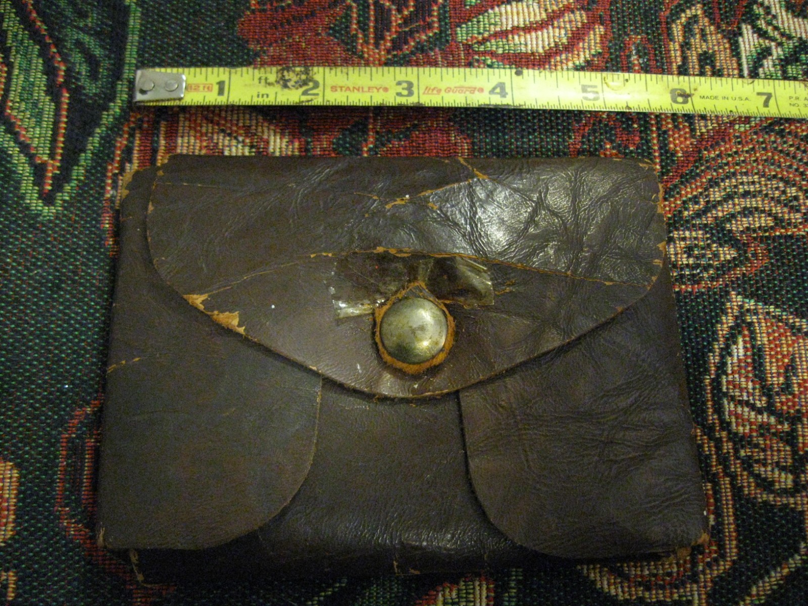 Antique Leather Travel Clothing Sewing Kit Collectible