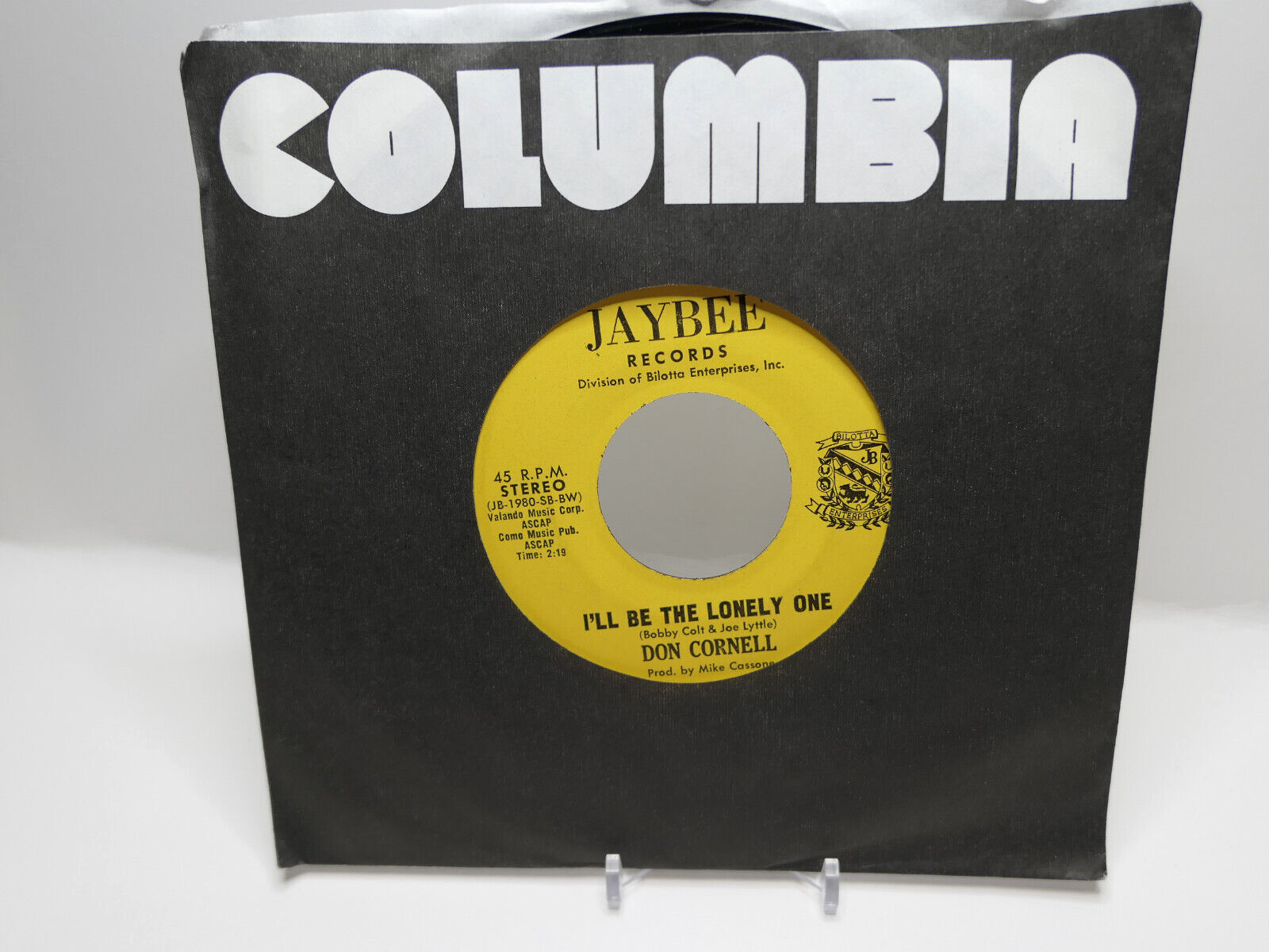 Don Cornell – When I Was A Child /Jaybee Records – JB-1980