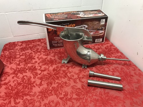 Weston Heavy Duty All Stainless Steel Sausage Stuffer/Filler/Maker w/3 funnels