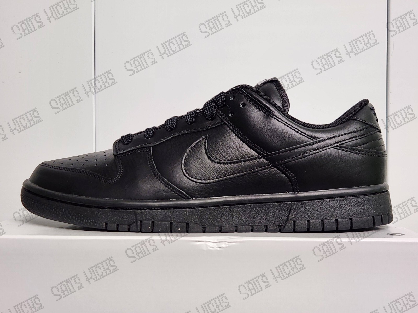 Nike Dunk Low Prm Leather ID Triple Black All Black Classic Nike Dunk Low Prm Leather ID Triple Black All Black Classic