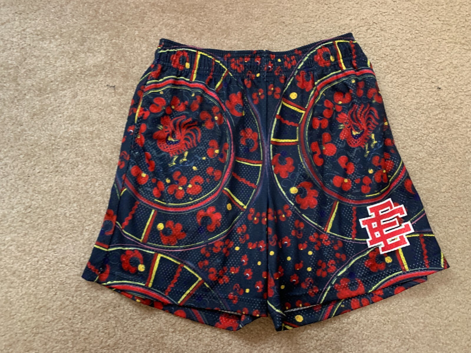 NEW Eric Emanuel EE Basic Rooster Blue Mesh Shorts FW22 Size
