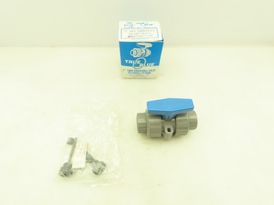 Plast-o-matic MBV100EPT-CP True Blue 1'' NPT Threaded True Union Ball Valve EPDM