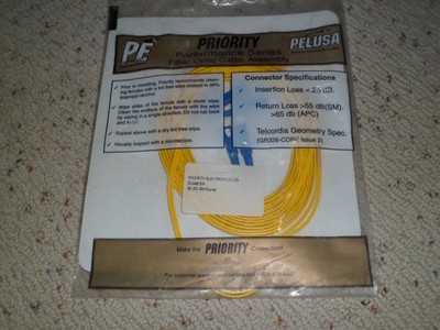 D244S 5M PRIORITY ELECTRONICS SC-SC SM DUPLEX FIBER OPTIC CABLE