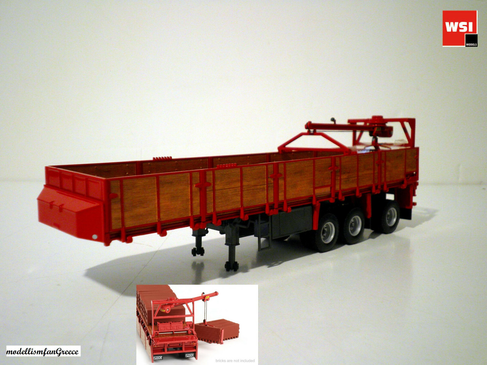 高級素材使用ブランド WSI , axle 3 trailer brick classic truck 1 , 13-1020 models ミニカー