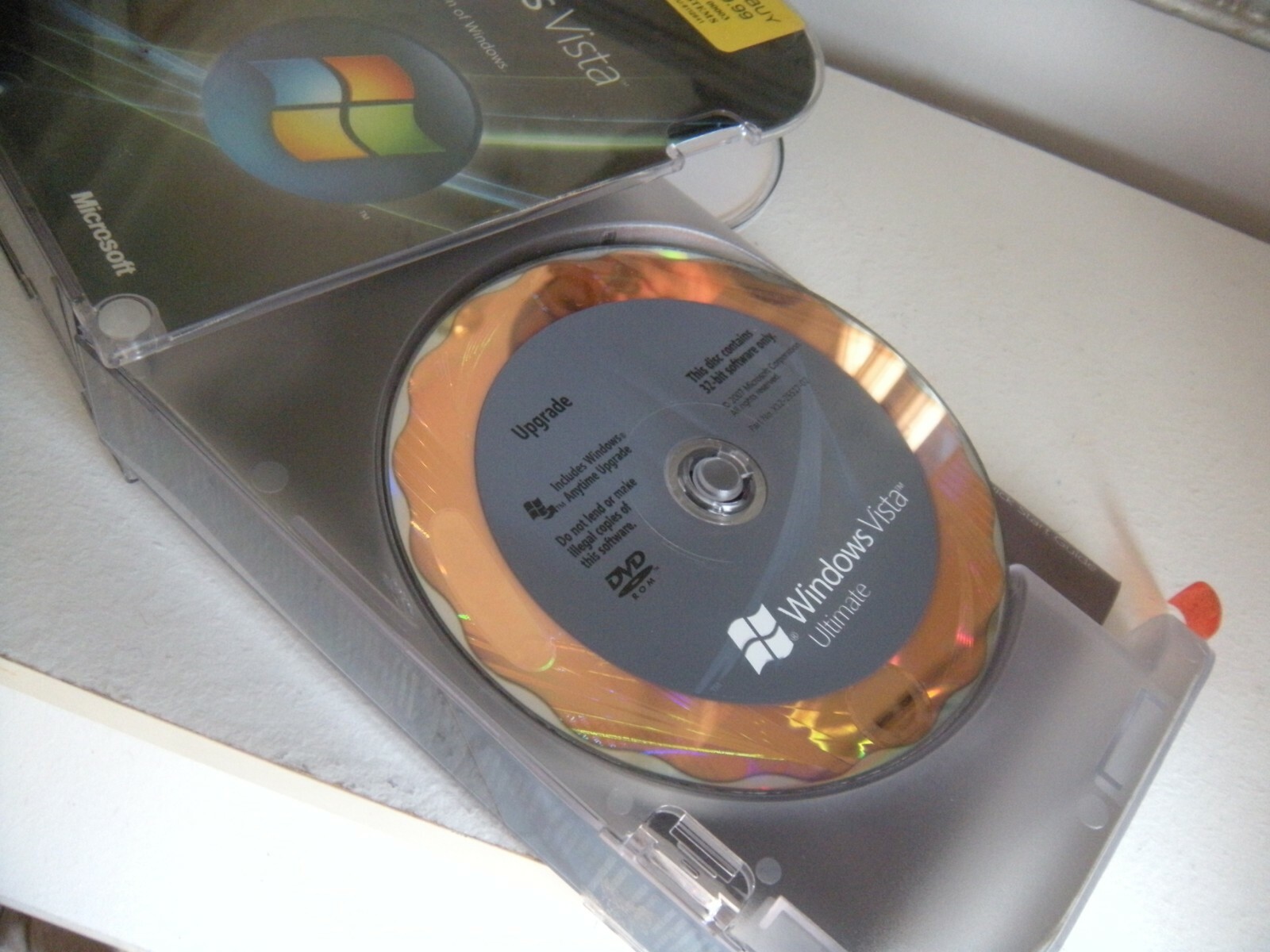 USED Microsoft Windows Vista Ultimate Upgrade genuine 32/64 bit w/ product key