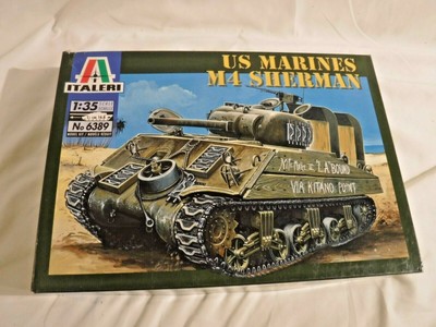 1/35 Italeri US Marines M4 Sherman Fording / Snorkel Tank 6389 OB