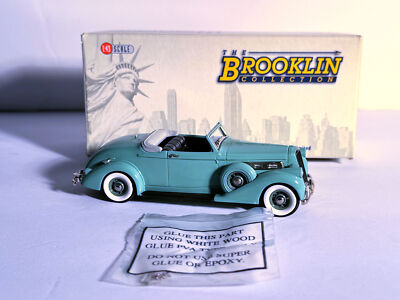 Brooklin Model Car BRK 126: 1936 Pierce Arrow Convertible, Greentone, Mint Car