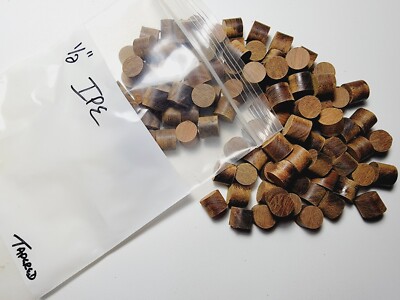 Tapered Wood Plugs 30+ Species Domestic & Exotic multiple diameters 